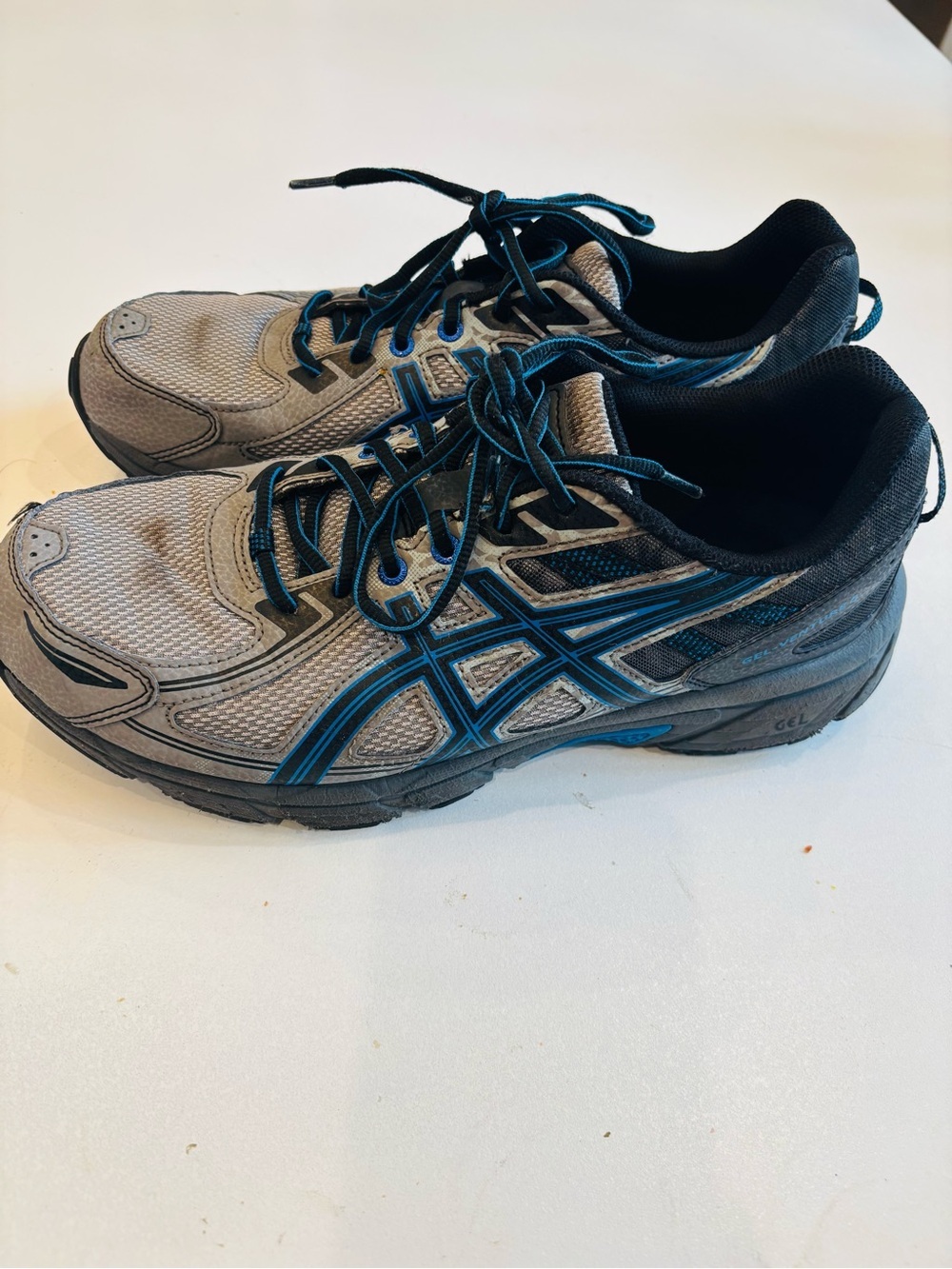 Asics Gel Venture 6 Men’s Gray and Blue Athletic Running Shoes size 11 - Picture 4 of 10
